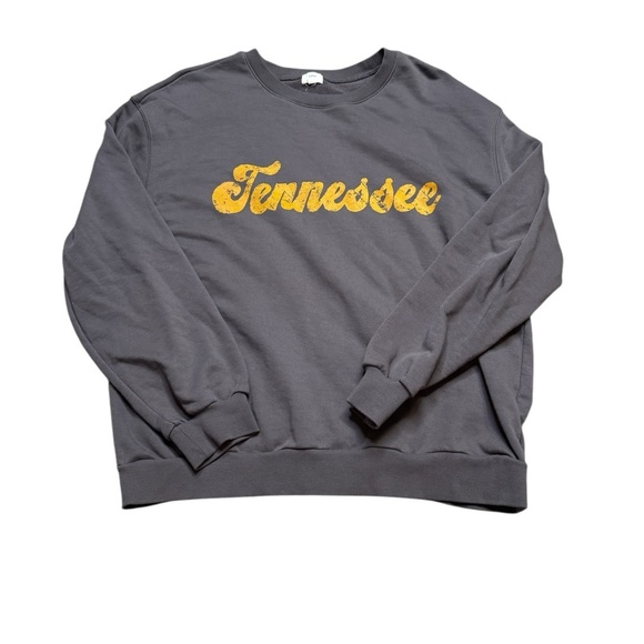 👕 Tennessee Graphic Sweatshirt Gray Yellow Large 👕 - Picture 1 of 3